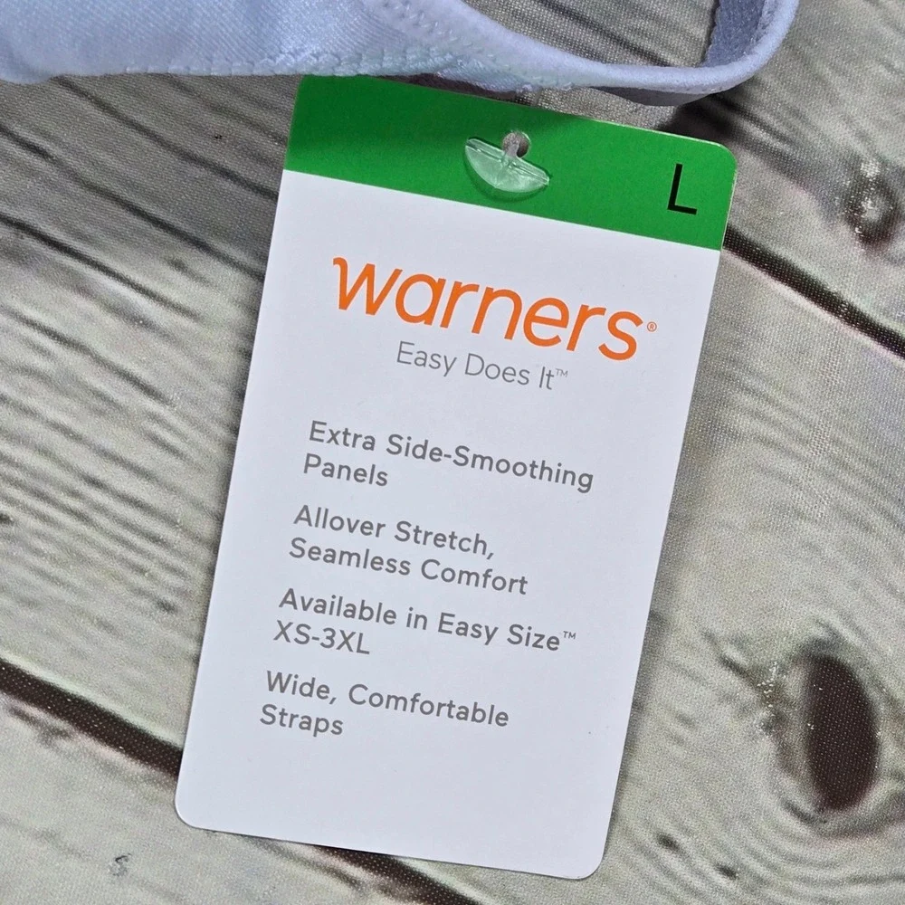 Warners Easy Does It Seamless Stretch Wireless Bra Light Blue RM3911A Large NWT